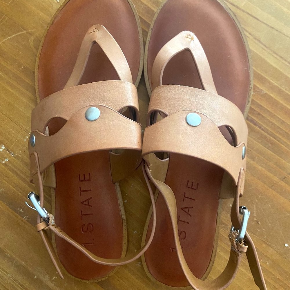 1 State Leather Flip Flops- moving sale!! make me an offer